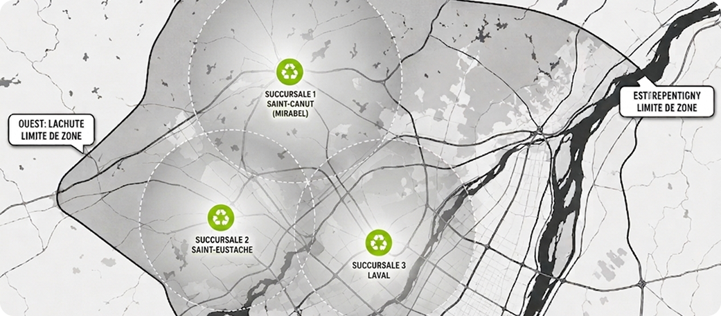 Emplacement physique de l'entreprise